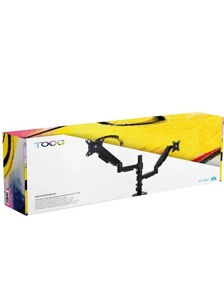 Tooq Soporte mesa DB1533TNR-B 2 brazo 17-32 Negro 3