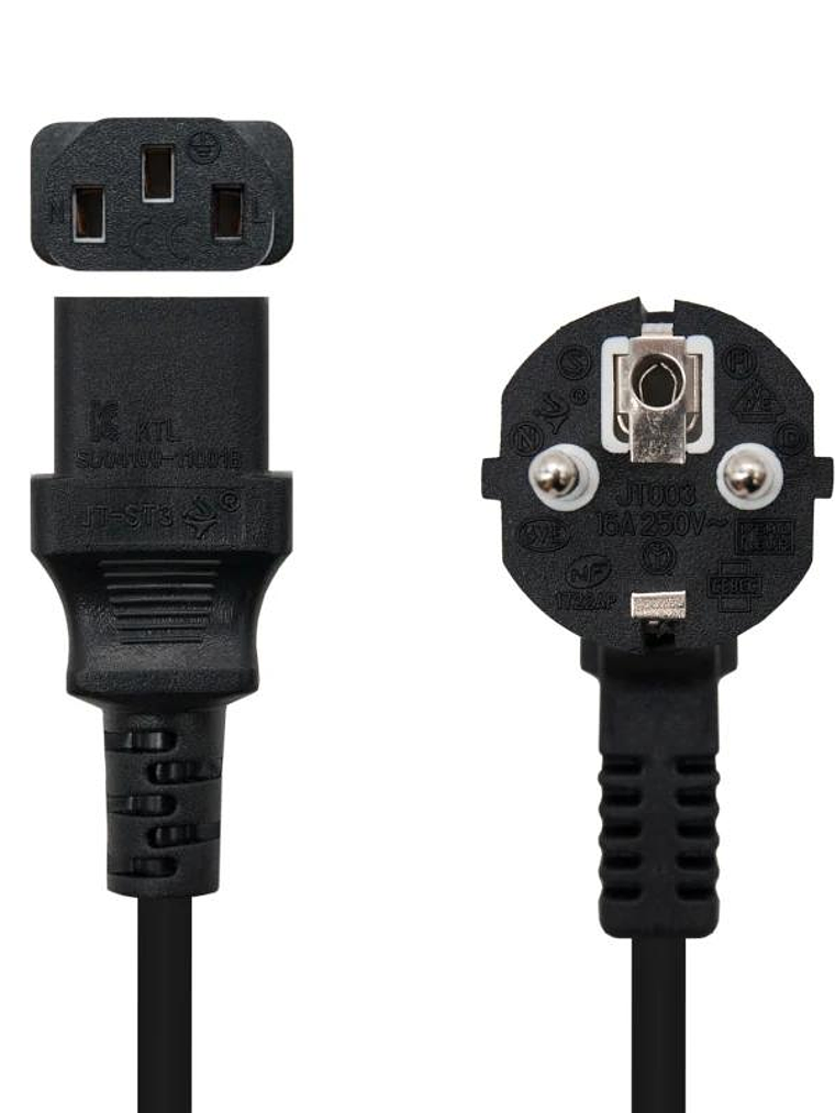 Nanocable Cable Alimentación CPU CEE7-M-C13-H 2M 2