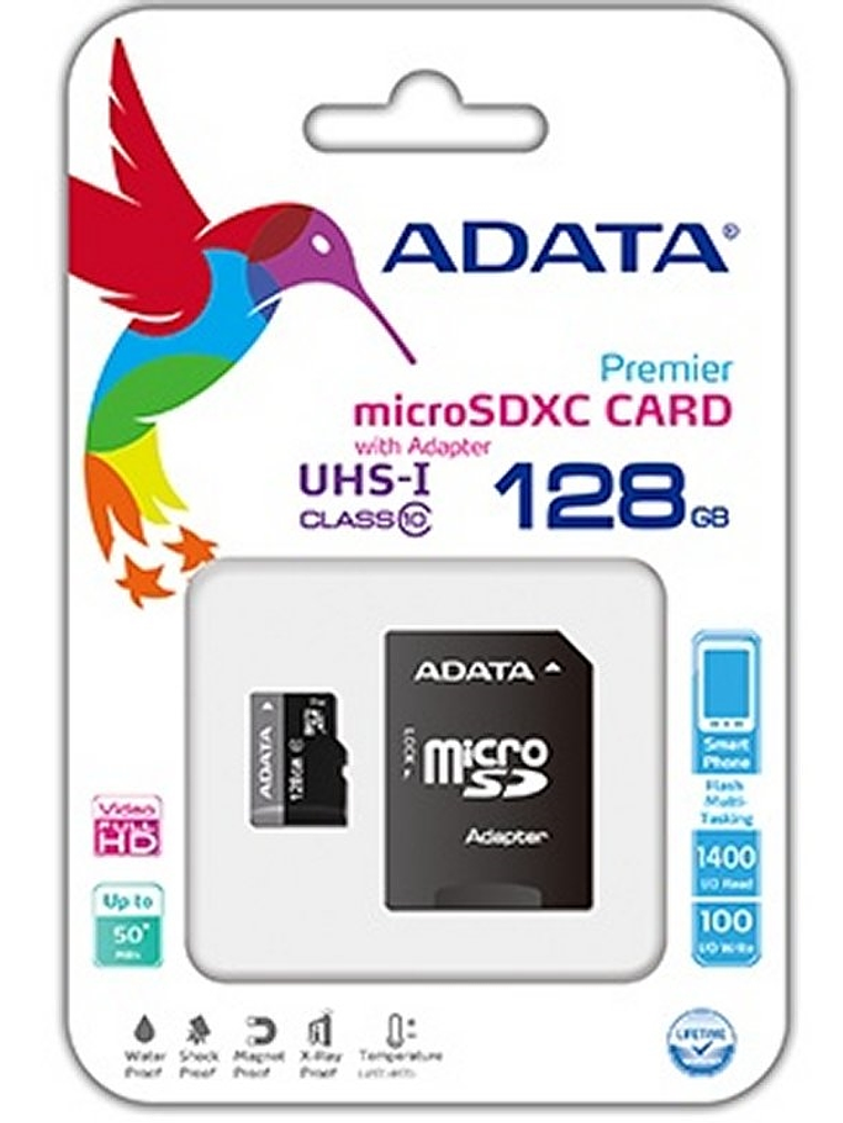 ADATA MicroSDHC 128GB UHS-I CLASS10 c/adapt 1