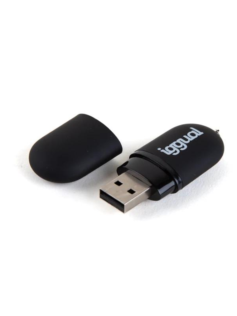 iggual Lápiz USB 2.0 16GB PEN16 negro con tapa 2