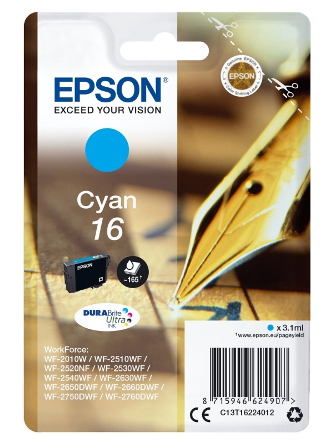 Epson Cartucho T1622 Cyan 1