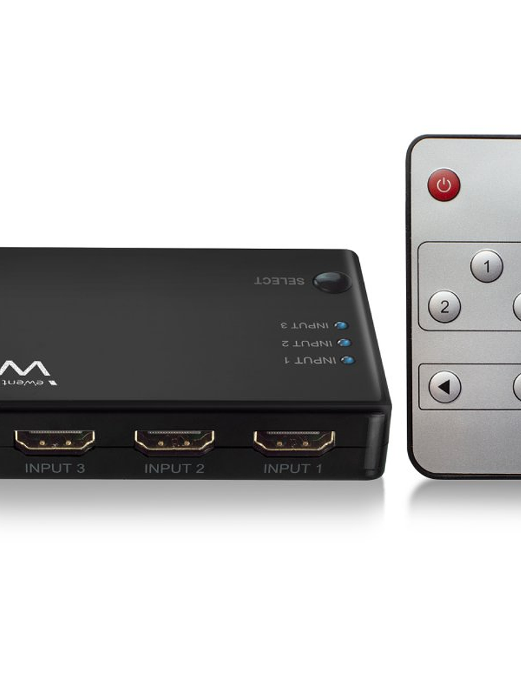 EWENT EW3730 Switch HDMI 4K 3x1con mando distancia 3