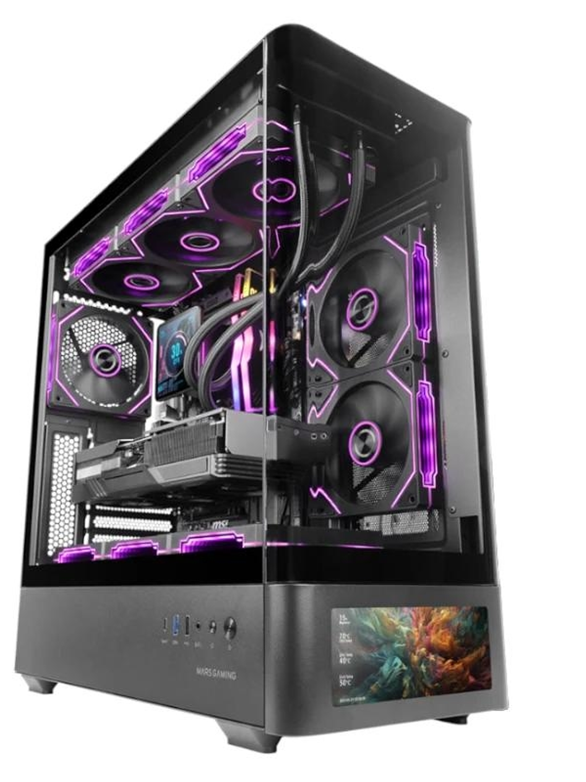 MARS GAMING Caja ATX Pantalla IPS 7,2