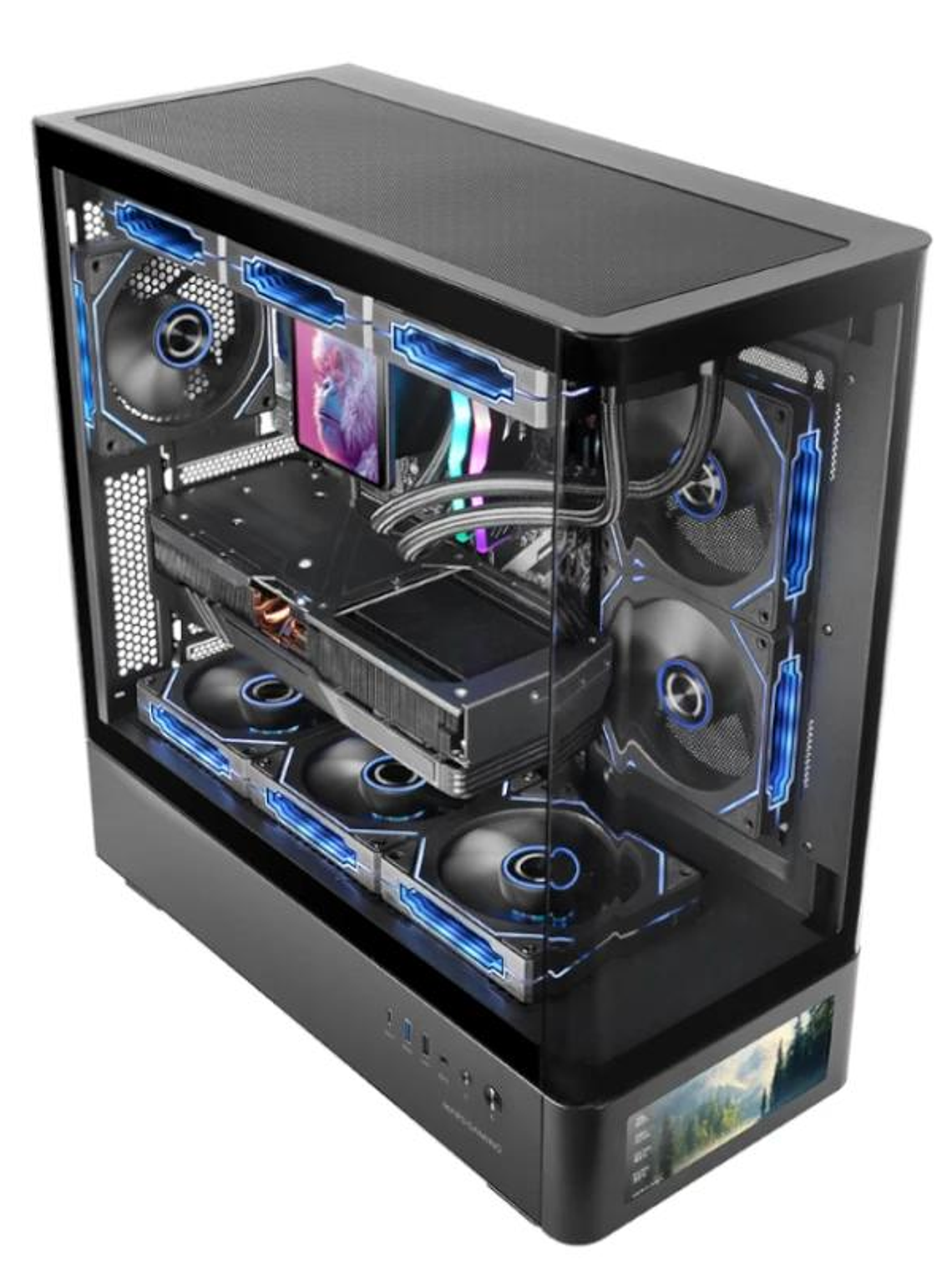 MARS GAMING Caja ATX Pantalla IPS 7,2