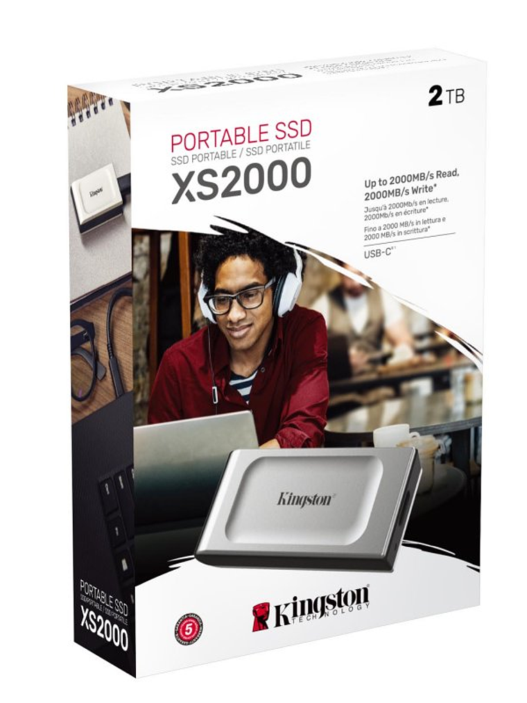 Kingston XS2000 Portable SSD 2Tb USB 3.2 tipo-C 3
