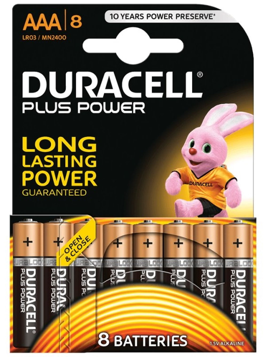 Duracell Plus Power Pila Alcalina AAA LR03 Pack 8 1