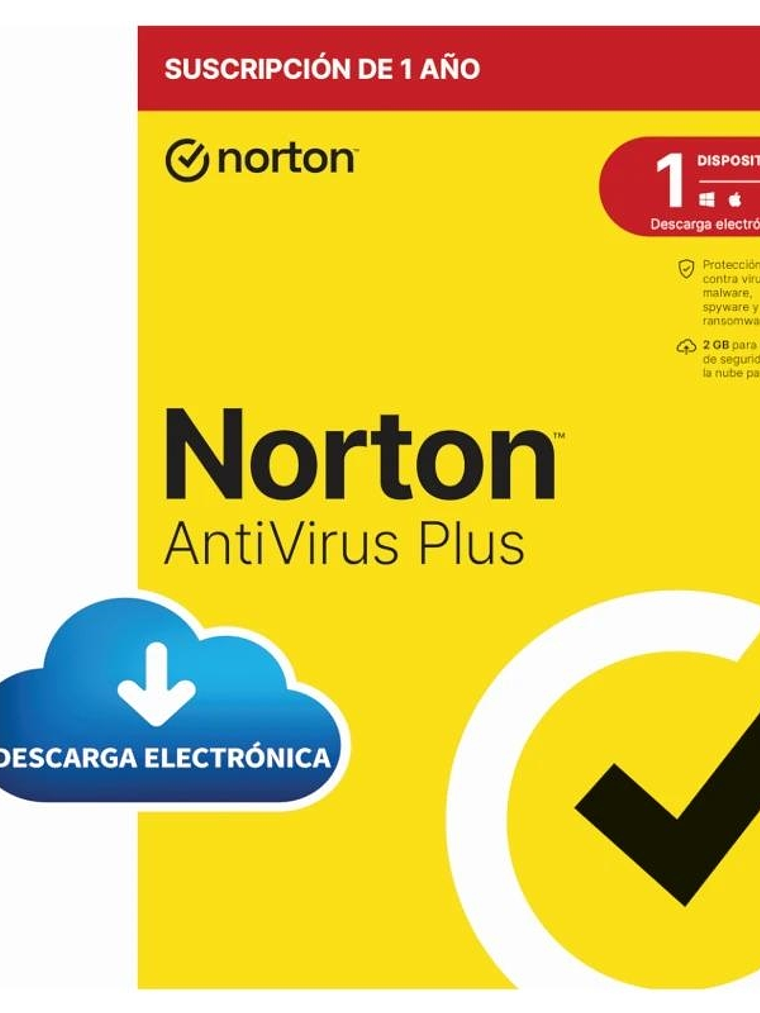 NORTON ANTIVIRUS PLUS 2GB ES 1L/1A ESD 1
