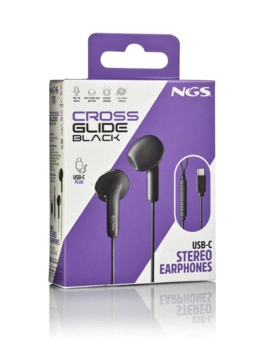 NGS Auricular Intraural Negro Micro USB-C 4