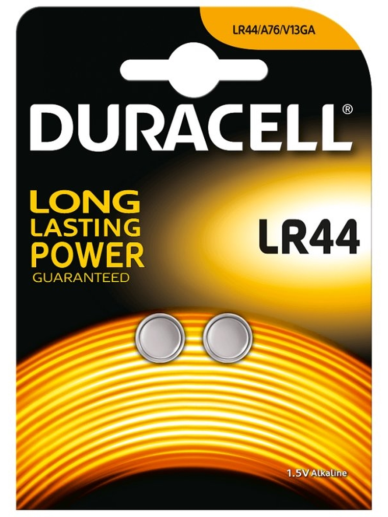 Duracell Pila Botón Alcalina LR44 1,5V Blister*2 1