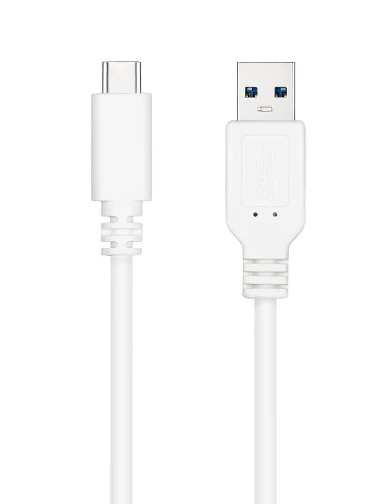 Nanocable Cable USB 3.1 Gen2 USB-C/A 0,5 M Blanco 1