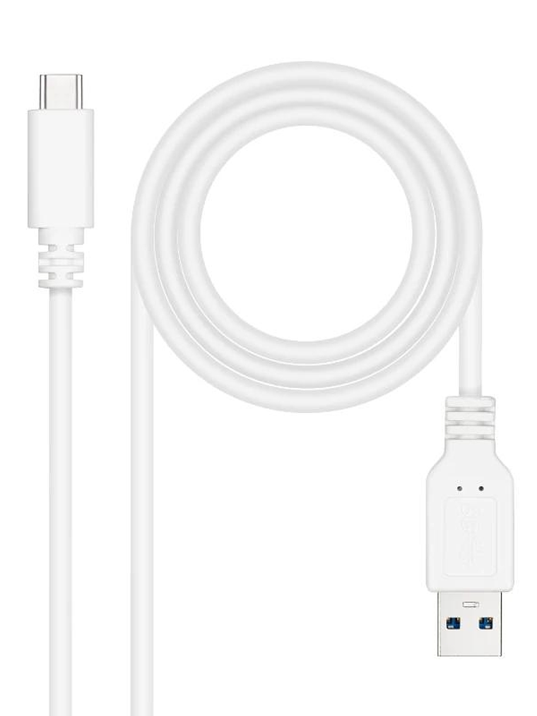 Nanocable Cable USB 3.1 Gen2 USB-C/A 2 M Blanco 1