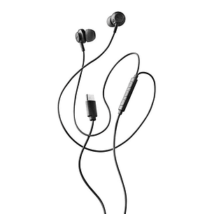 NGS Auricular Negro Estéreo USB-C Con Cable