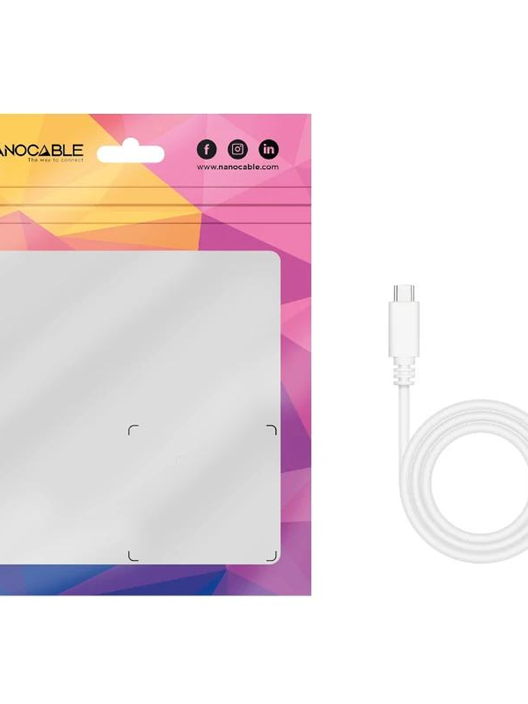 Nanocable Cable USB 3.1 Gen2 USB-C/A 2 M Blanco 4