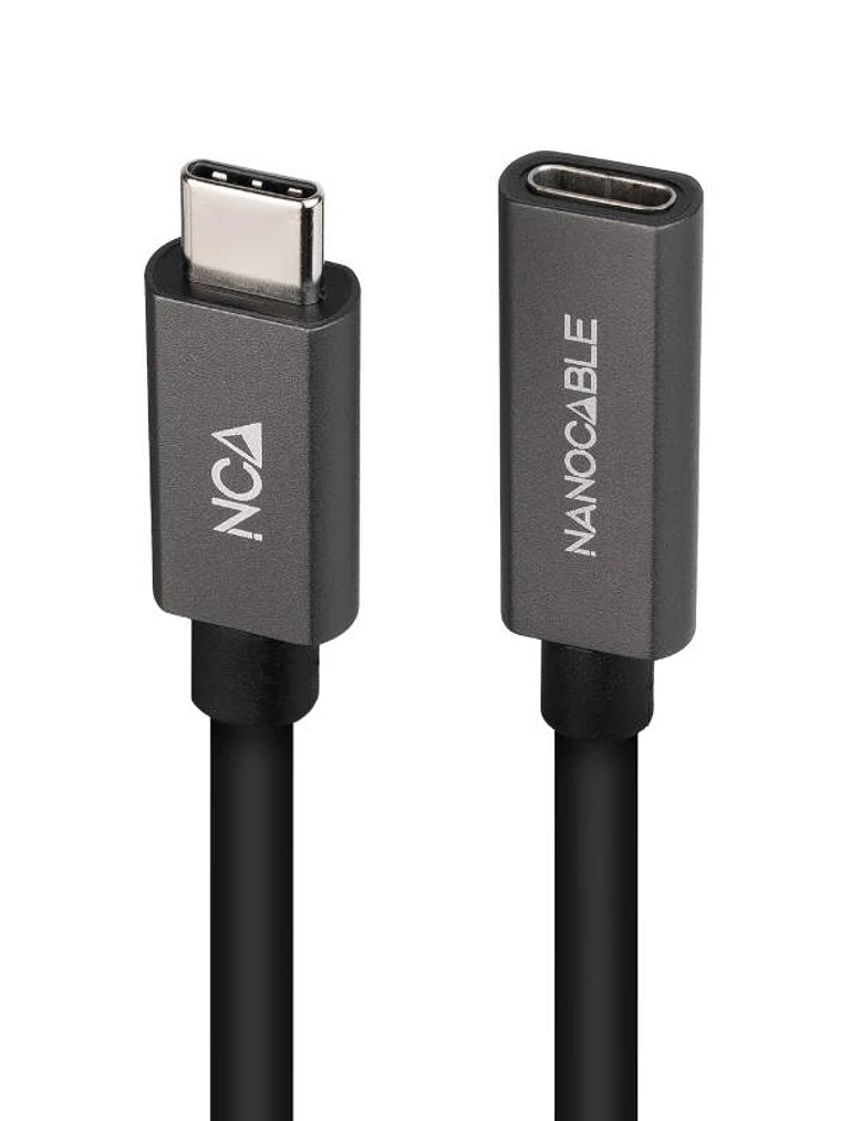 Nanocable Cable USB 3.2 Gen2 USB-C M/H 0,5 M Negro 3
