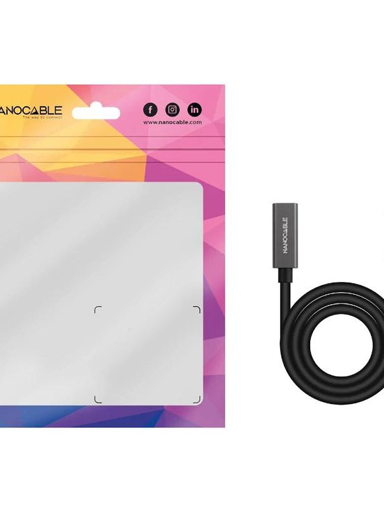 Nanocable Cable USB 3.2 Gen2 USB-C M/H 1 M Negro 4