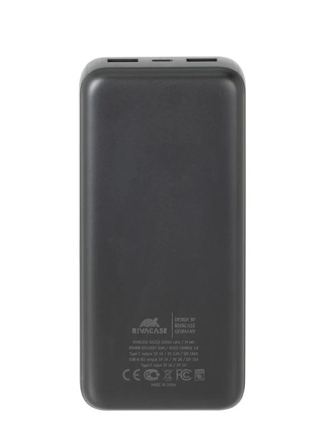 RIVACASE Powerbank VA2521 20000mAh QC/PD/LCD 20W 3