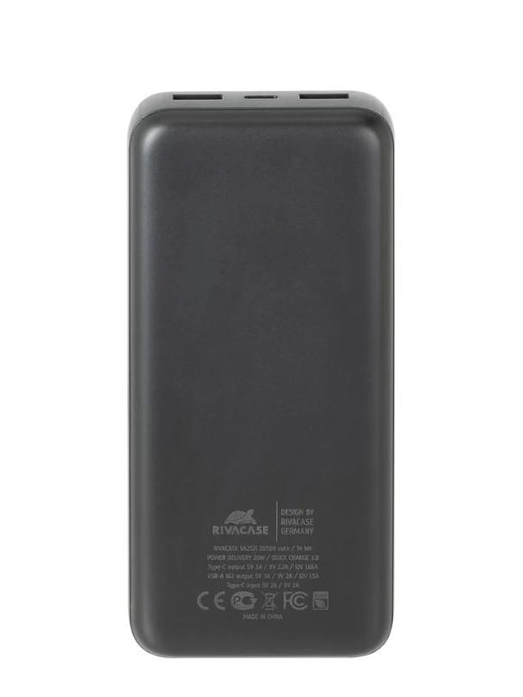 RIVACASE Powerbank VA2521 20000mAh QC/PD/LCD 20W 3