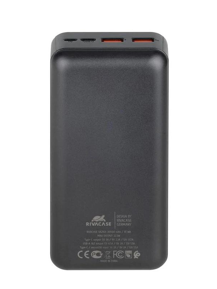 RIVACASE VA2103 30000 mAh 22,5W QC PD 3
