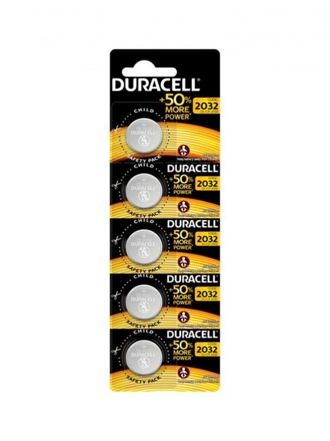 Duracell Pila Boton Litio CR2032 3V BLISTER*5 1
