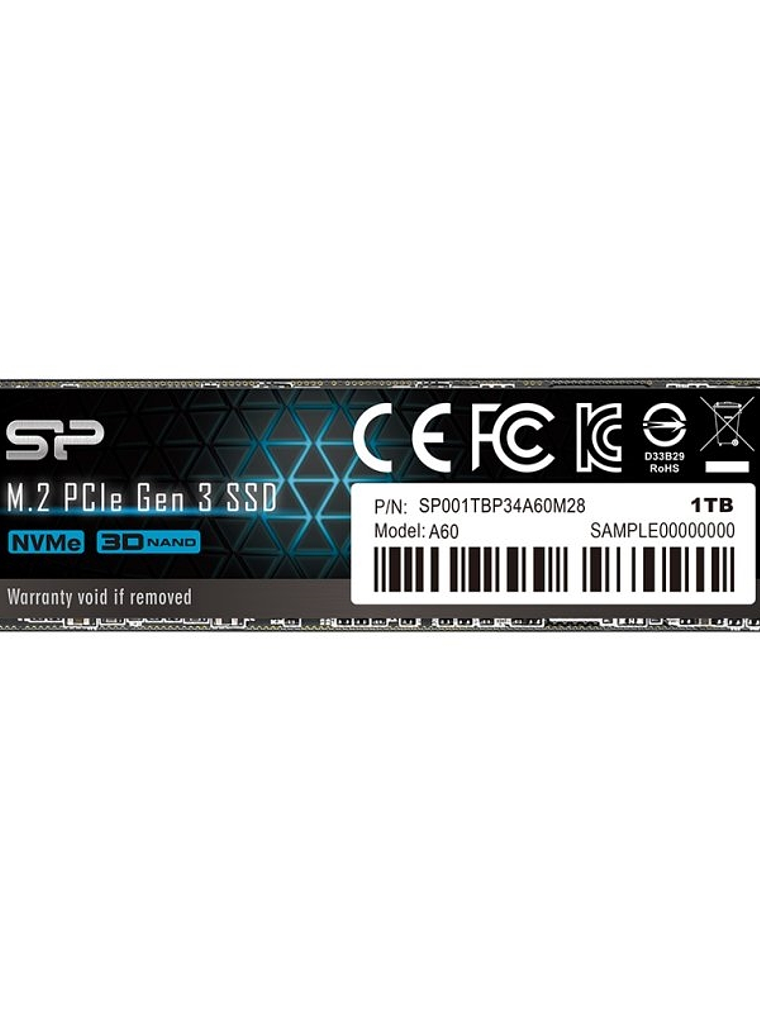 SP P34A60 1TB SSD M.2 PCIe Gen3x4 Nvme 1
