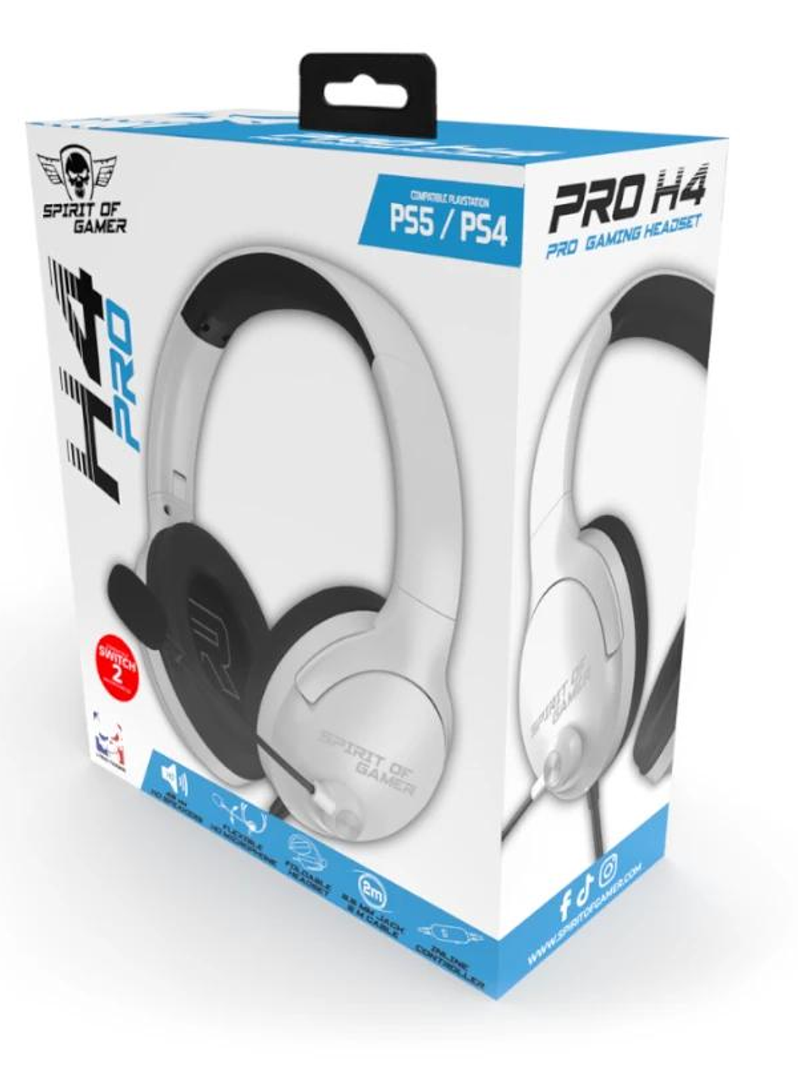 Spirit of Gamer Auricular Pro H4 Blanco 2