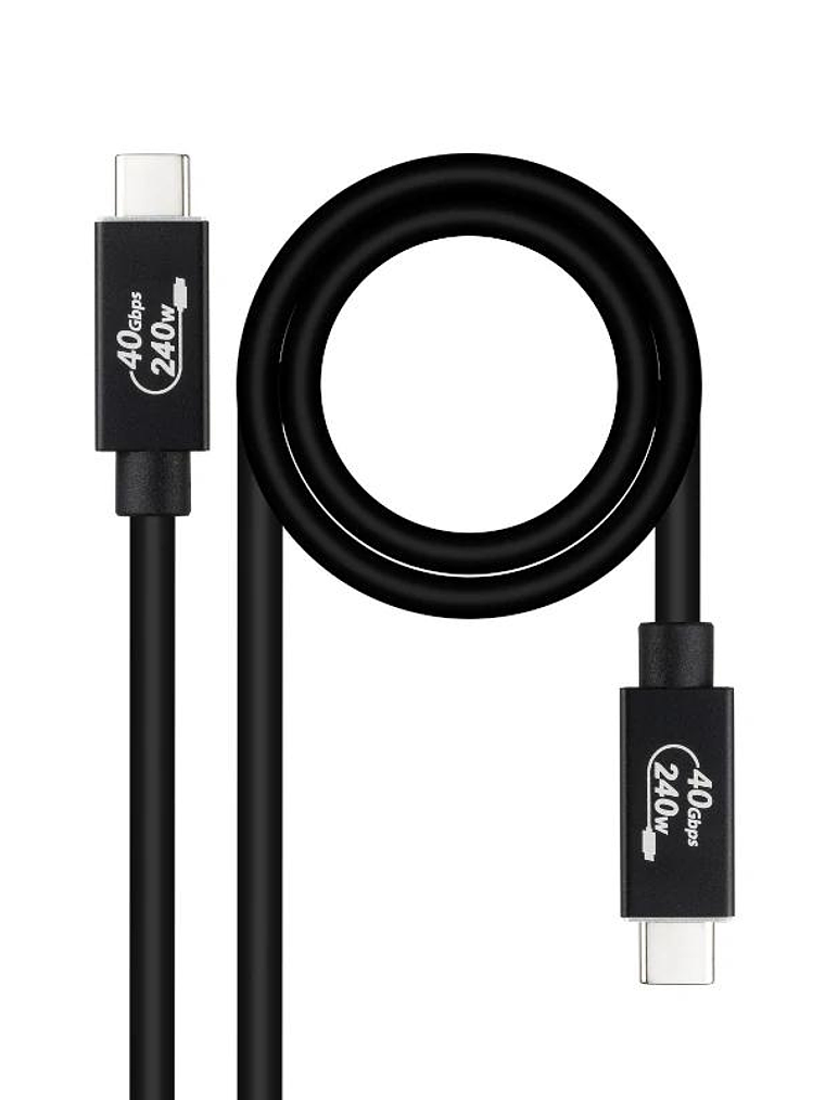 Nanocable Cable USB4 Gen3x2 40Gbps 240W USB-C 1.8M 1