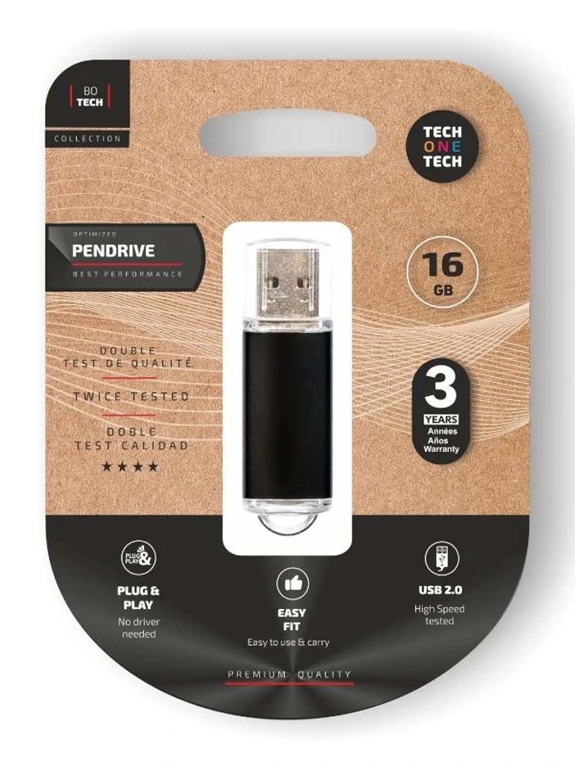 TECH ONE TECH Basic Pendrive 16Gb USB 2.0 Negro 1
