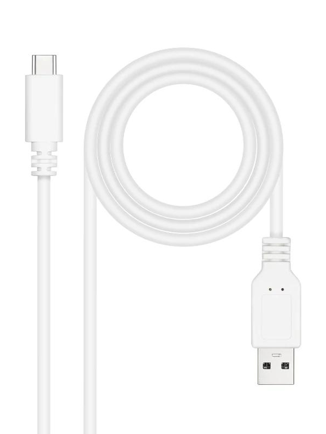 Nanocable Cable USB 2.0 3A USB-C-M/M 0.5M Blanco 3