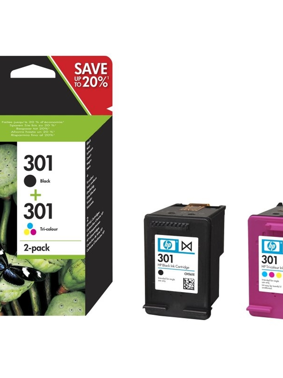 HP Cartucho Multipack 301 Negro+Color 1
