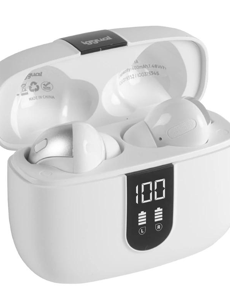 iggual Auriculares inalámbricos TWS Bluetooth blan 2