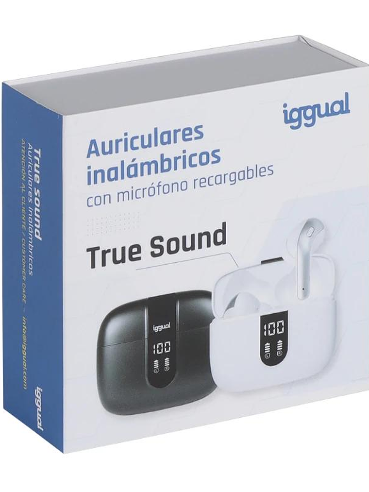 iggual Auriculares inalámbricos TWS Bluetooth blan 4