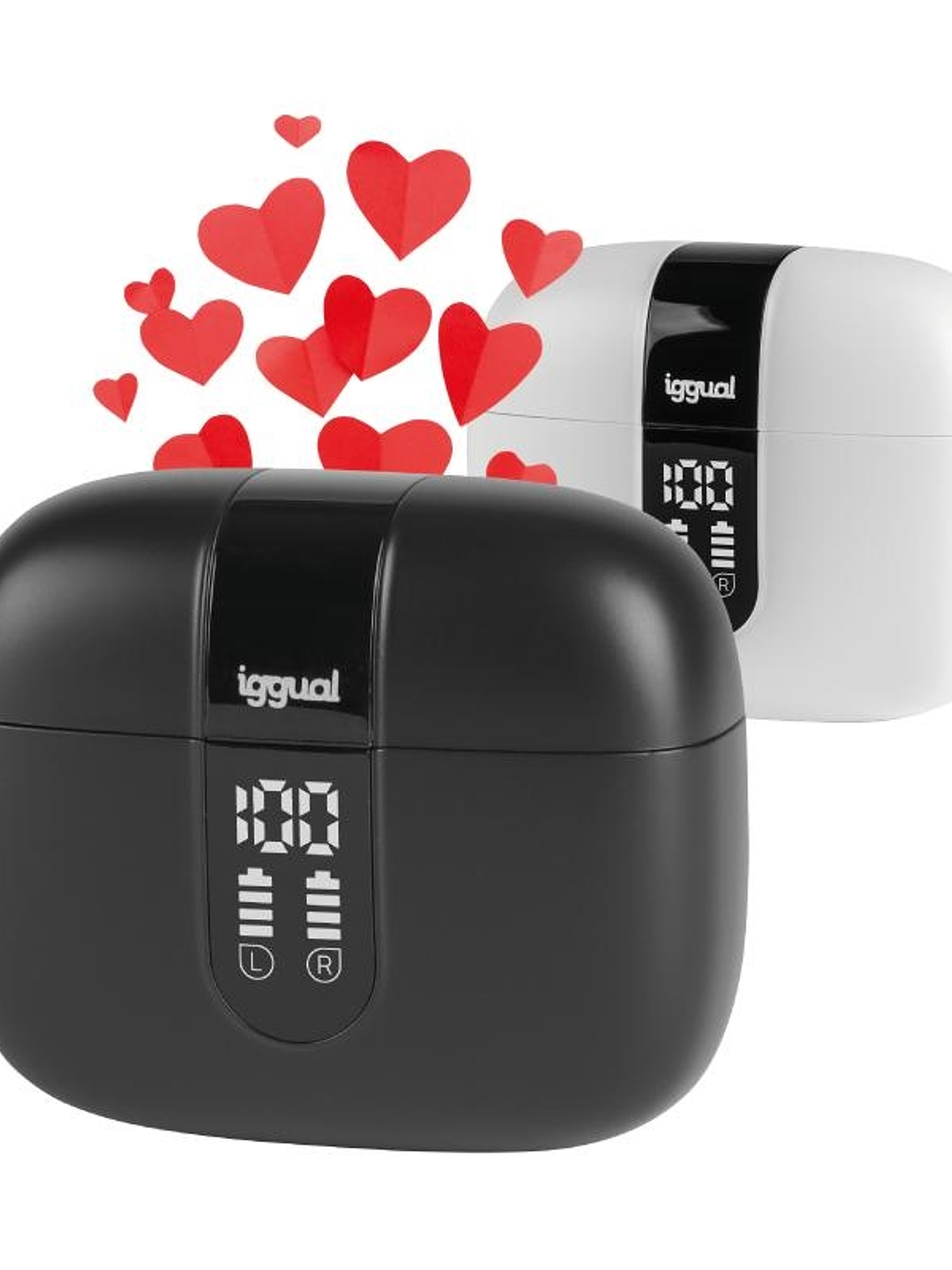 iggual Auriculares inalámbricos TWS Bluetooth negr 1