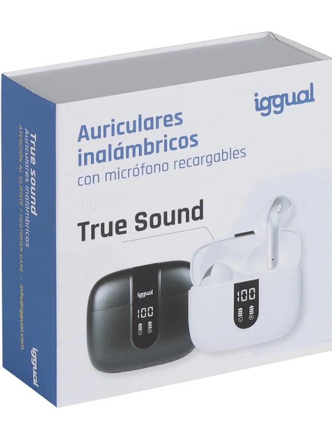iggual Auriculares inalámbricos TWS Bluetooth negr 2