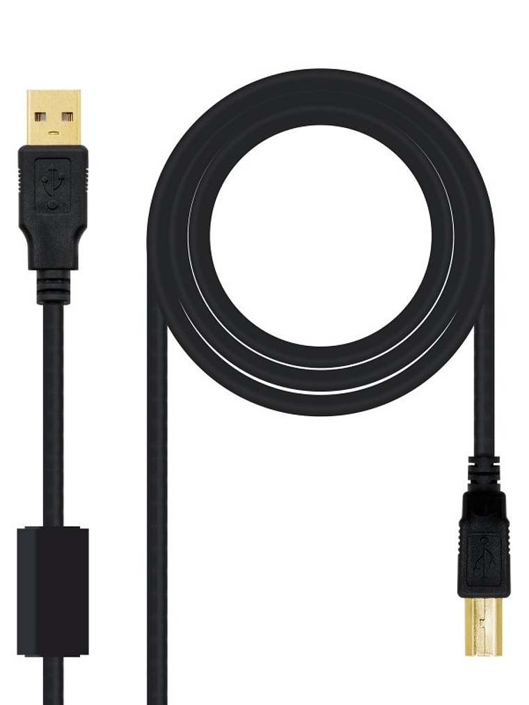 Nanocable Cable USB 2.0 Impresora  Ferrita 5 M 1