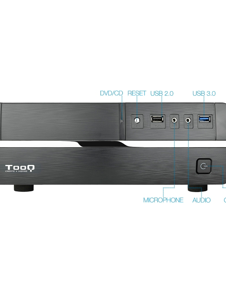 Tooq Caja Micro ATX/ITX TQC-3005U3 500W USB3.0 3