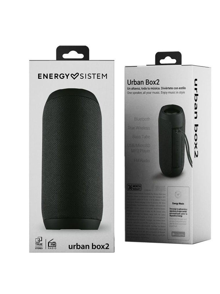 Energy Sistem Altavoces urban box 2 onyx 2