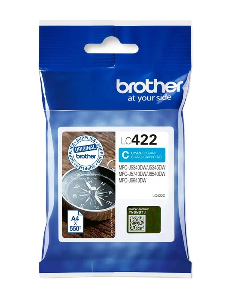 Brother Cartucho LC422C Cian 1