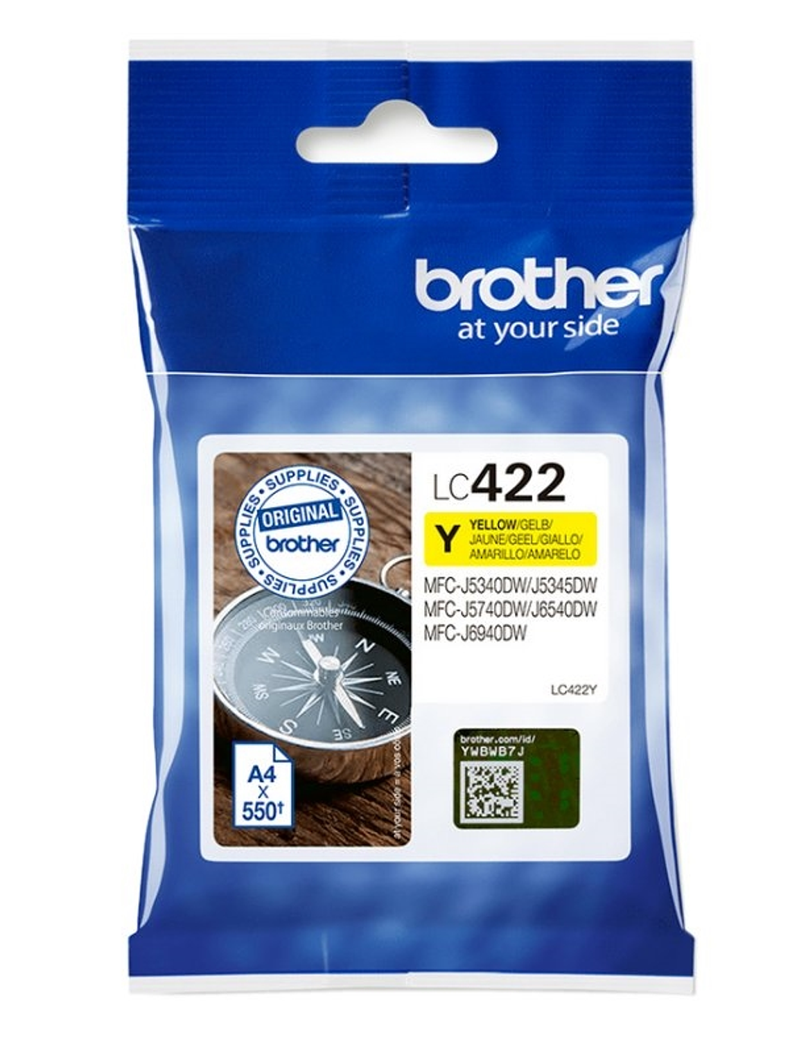 Brother Cartucho LC422Y Amarillo 1