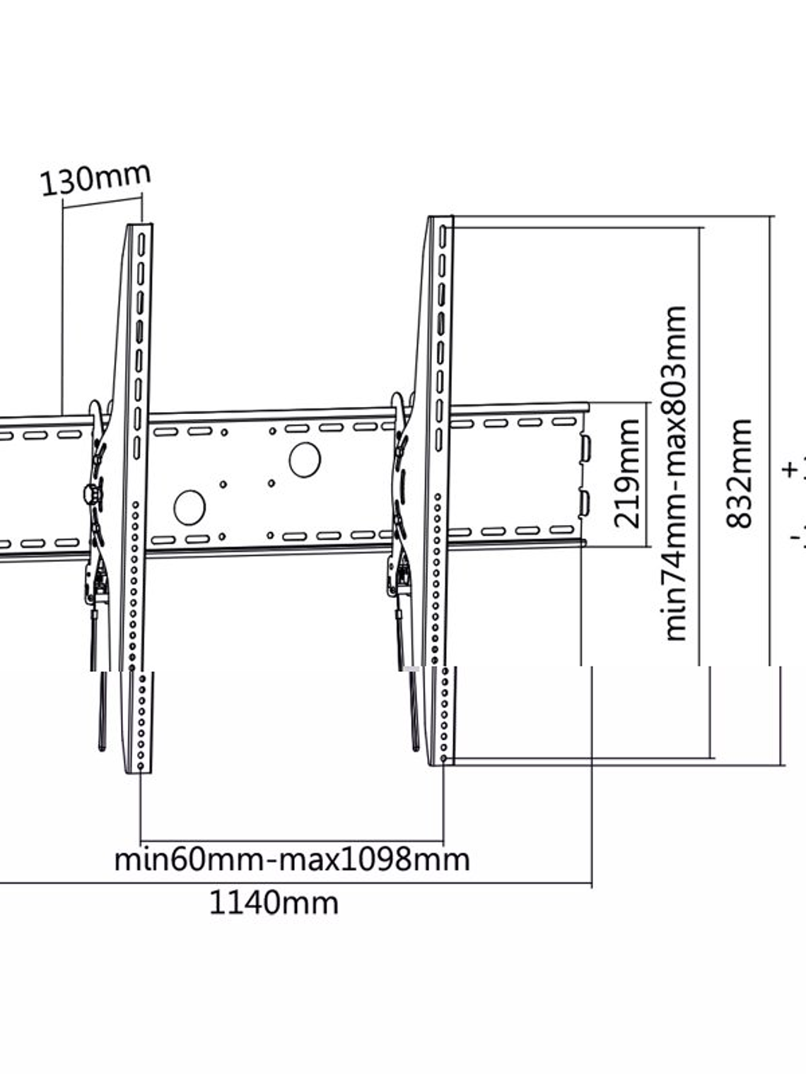 Tooq LP42130T-B soporte tv 60-100