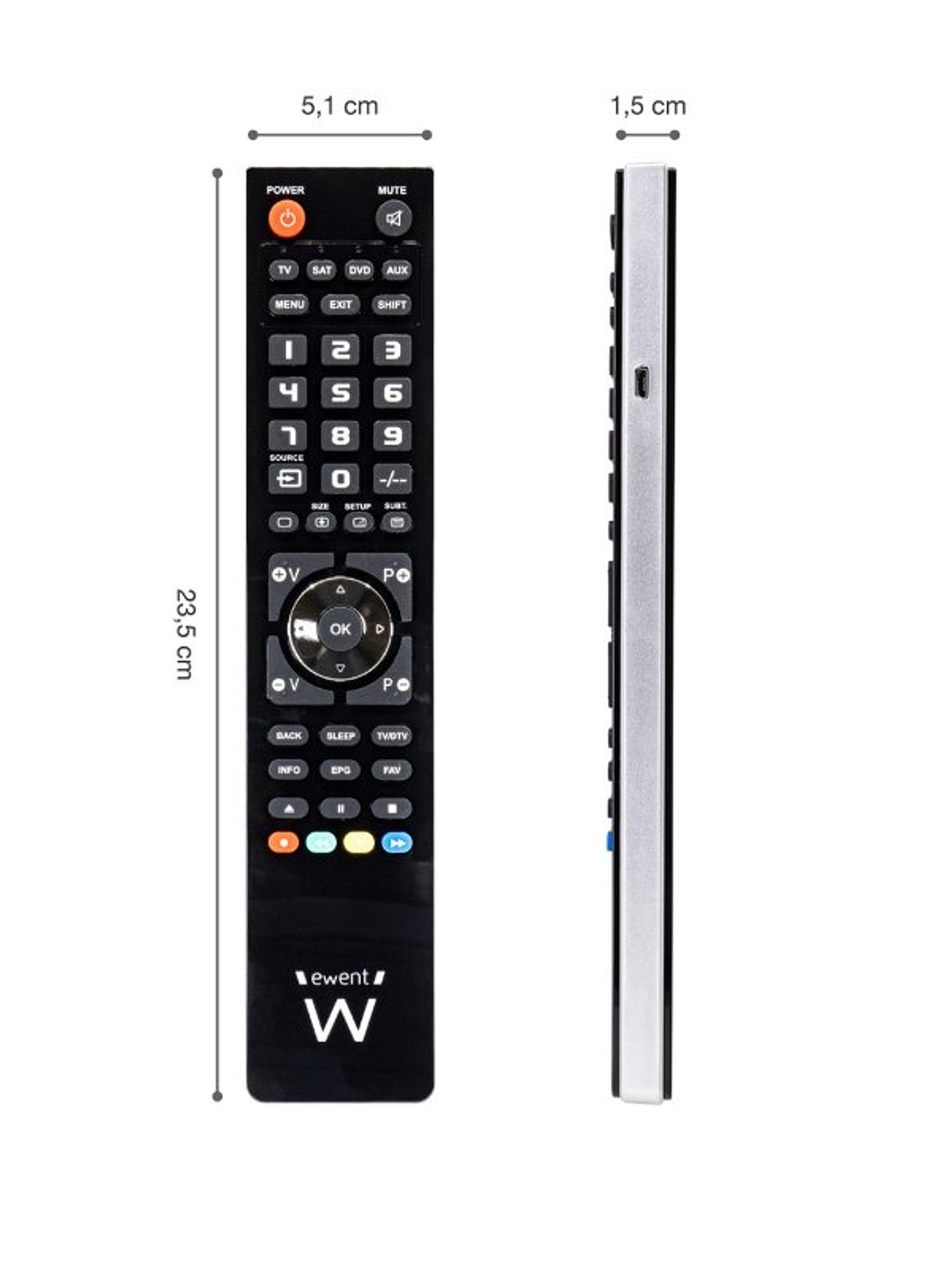 EWENT EW1570 Mando TV 4 en 1 programable x cable 3