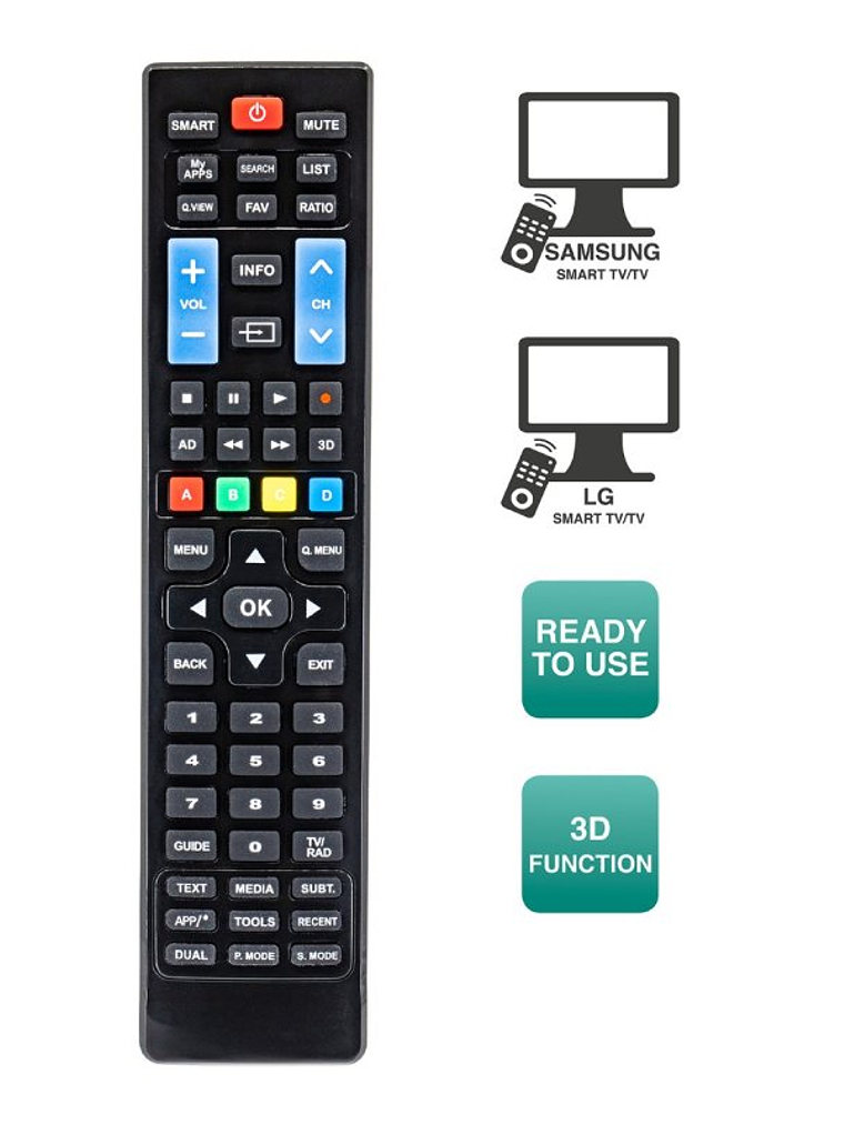 EWENT EW1575 Mando TV universal para LG y Samsung 2