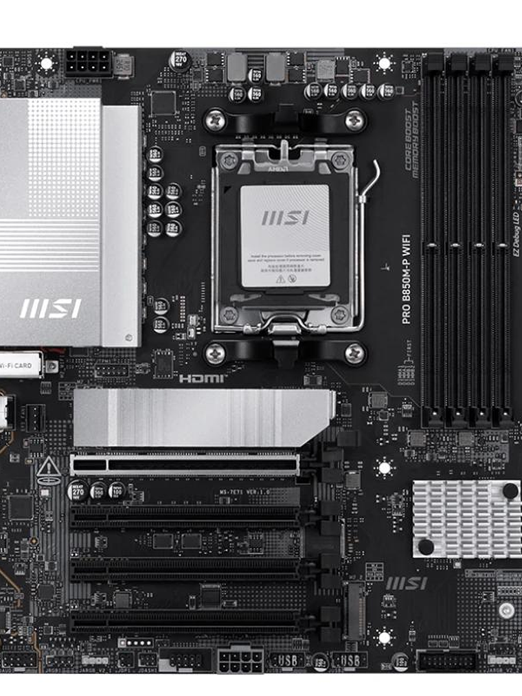 MSI Placa Base PRO B850M-P DDR5 WIFI AM5 2