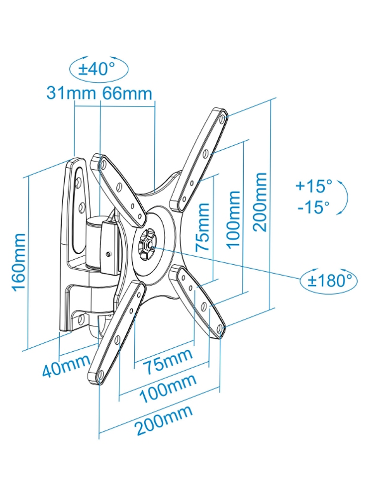 Tooq LP1732TN-B Soporte TV 13