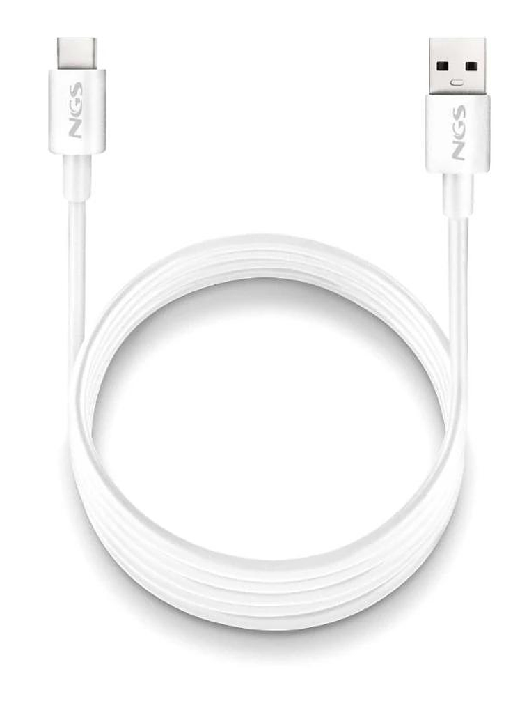 NGS CABLE CARGA RAPIDA USB-A A USB-C 1M BLANCO 1