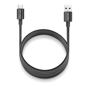 NGS CABLE CARGA RAPIDA USB-A A USB-C 1M NEGRO