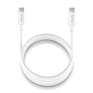 NGS CABLE CARGA RAPIDA USB-C A USB-C 1M BLANCO