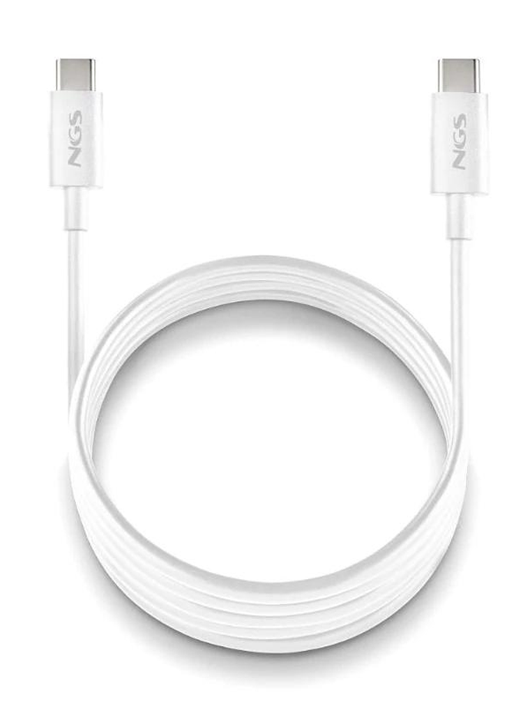 NGS CABLE CARGA RAPIDA USB-C A USB-C 1M BLANCO 1