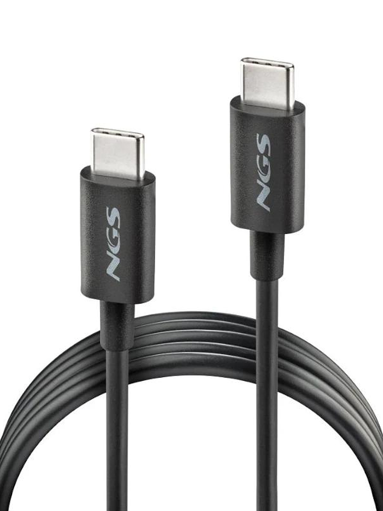 NGS CABLE CARGA RAPIDA USB-C A USB-C 1M NEGRO 2