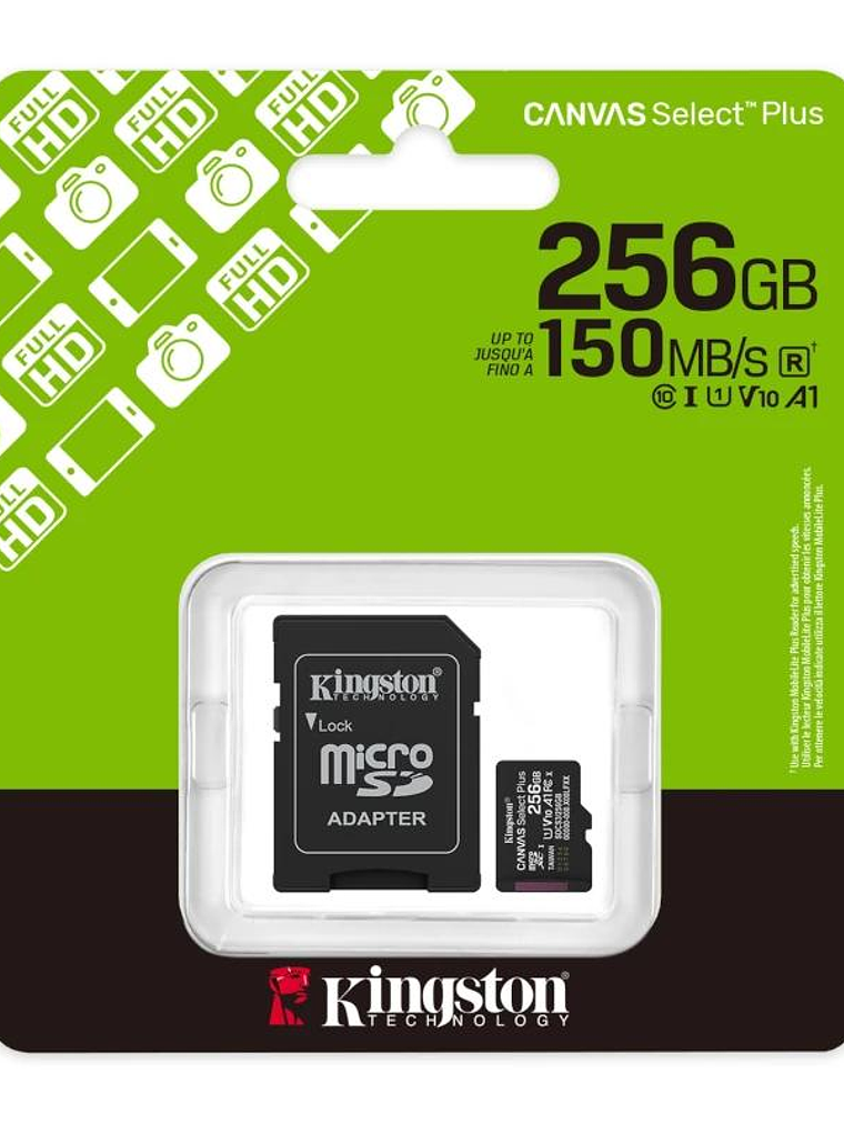 Kingston SDCS3/256GB microSDXC Gen3 150MB/s A1 3