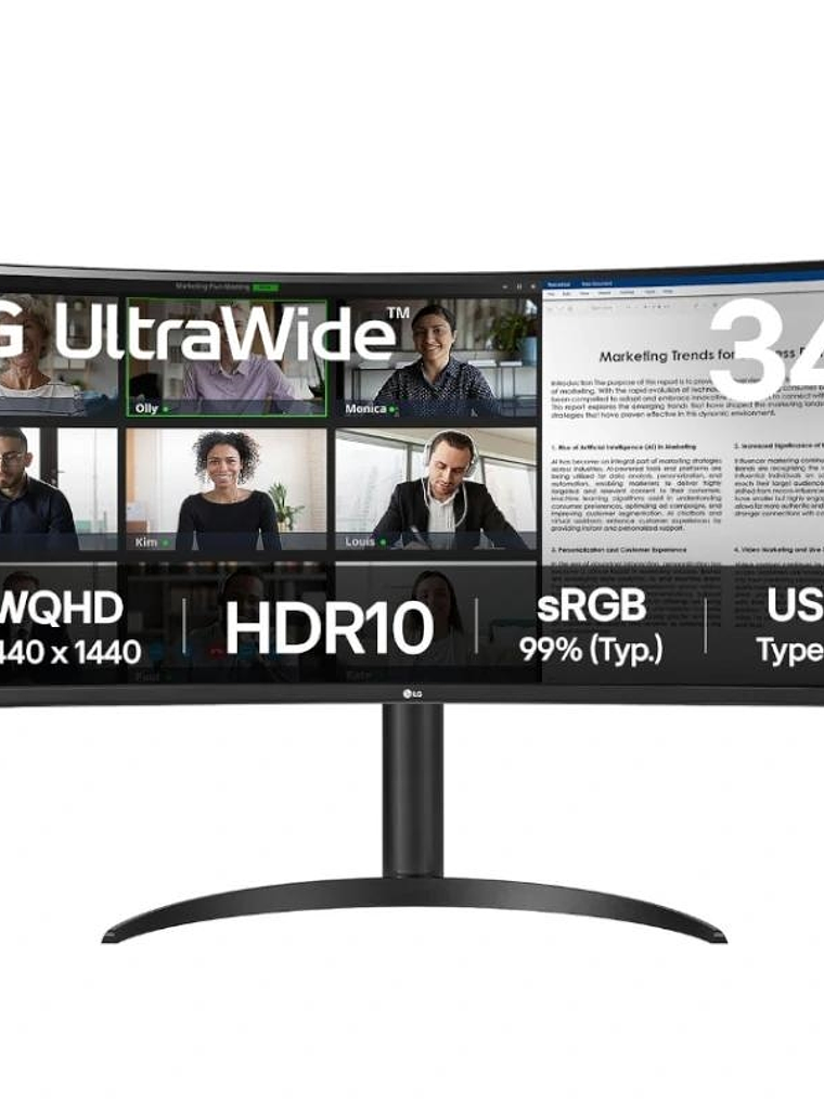 LG 34WR50QK-B monitor 34
